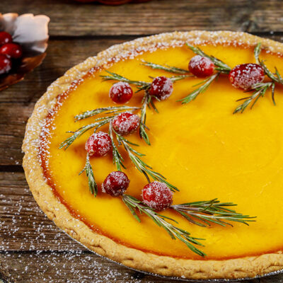 Make your Thanksgiving extra sweet with this sugared cranberry pumpkin pie recipe